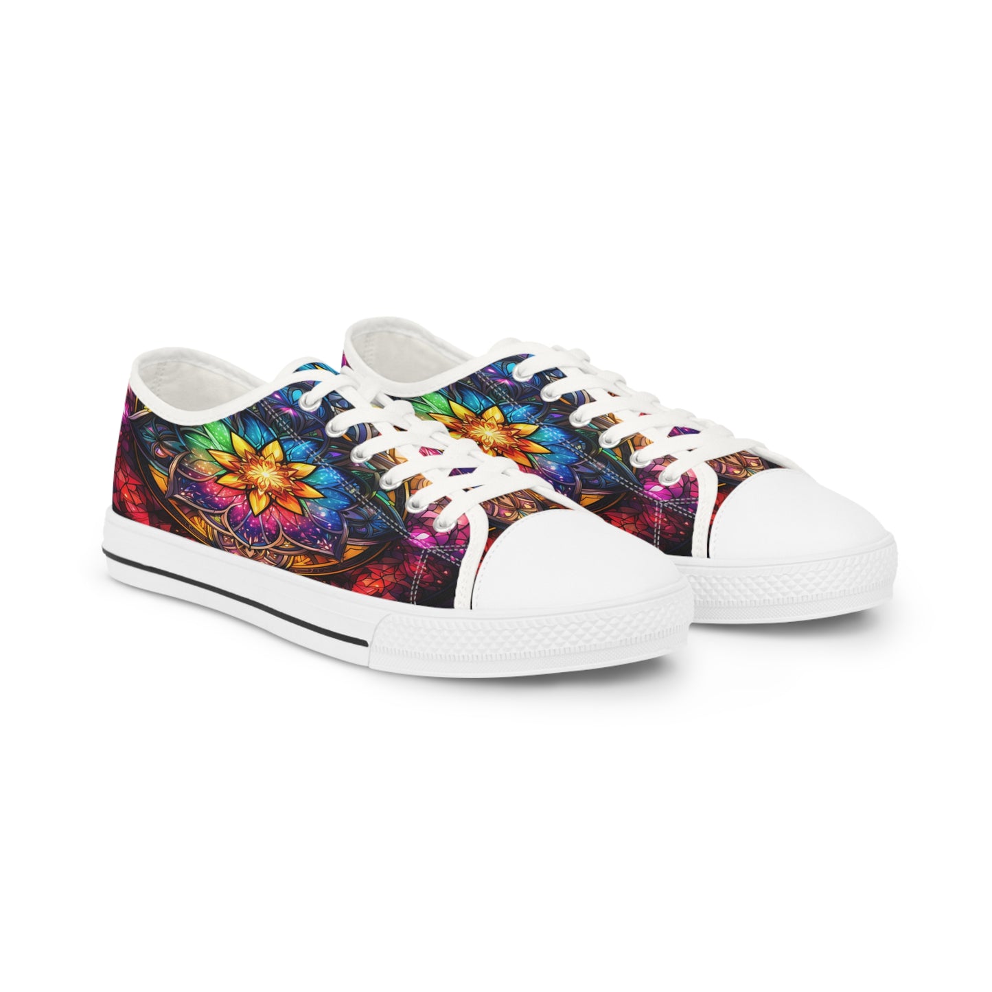 Stained Glass Men's Low Top Sneakers