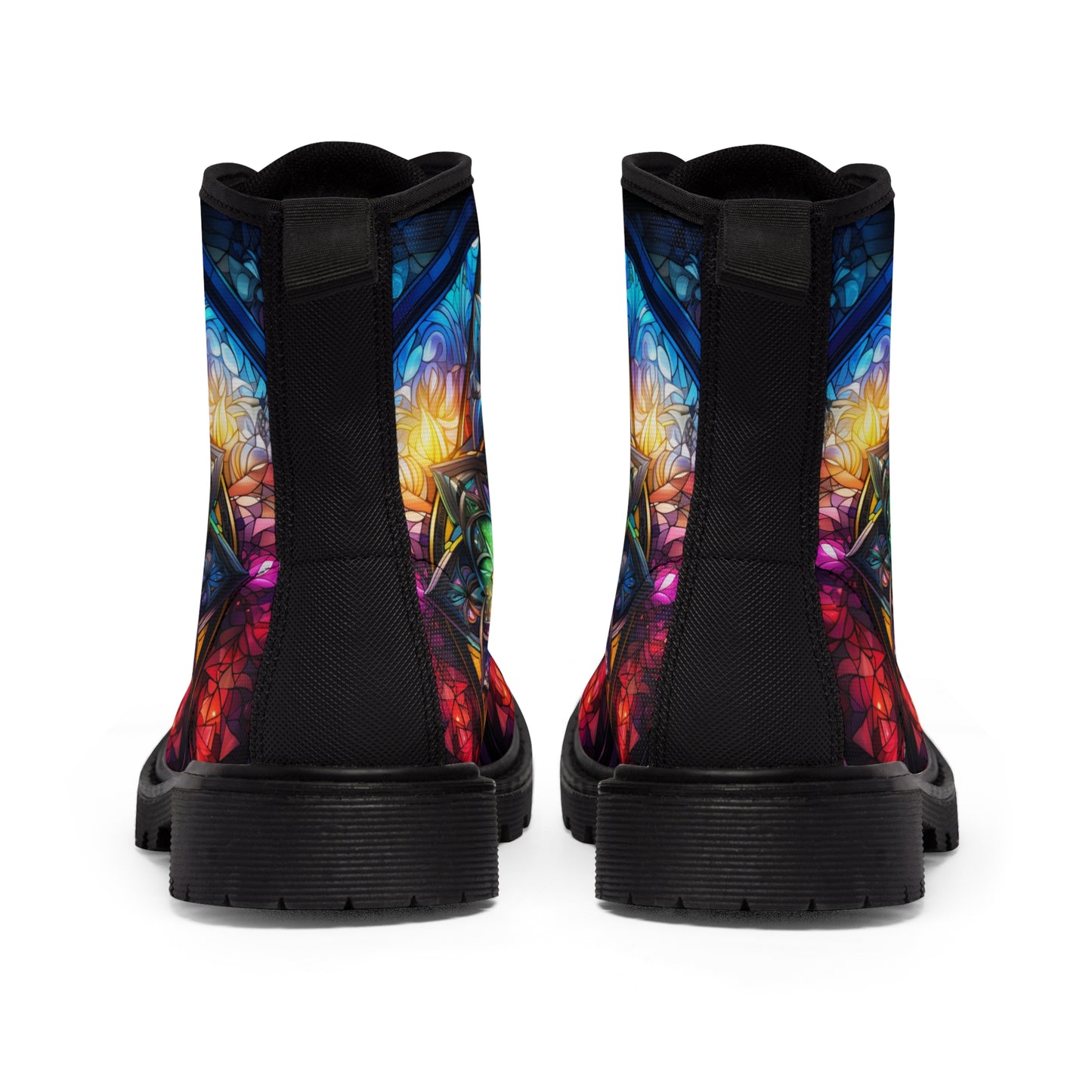 Stained Glass Men's Canvas Boots