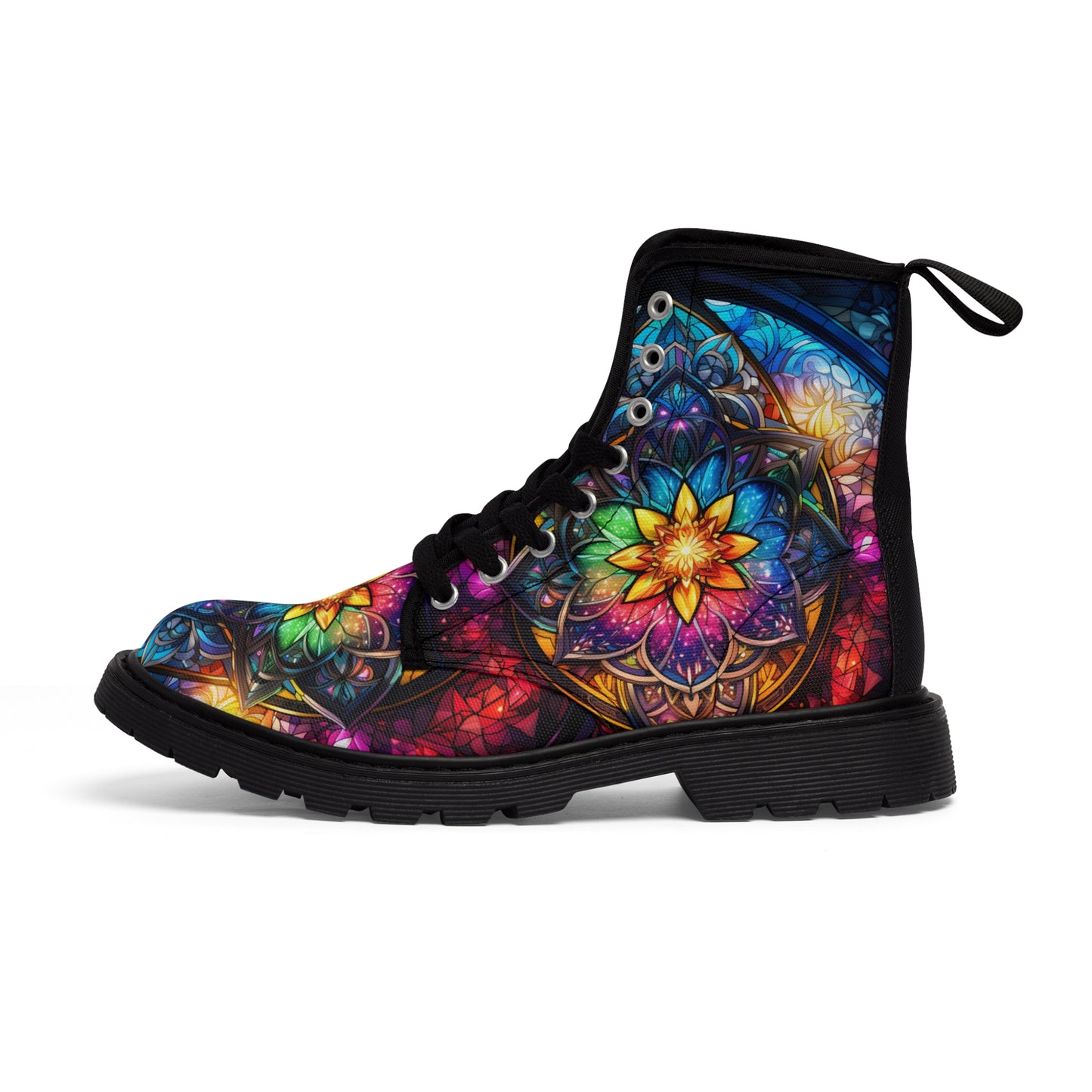 Stained Glass Men's Canvas Boots