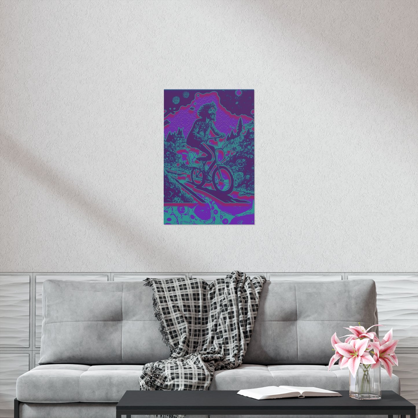 Colorful Bike Ride Acid Trip Bicycle Day Premium Matte Poster