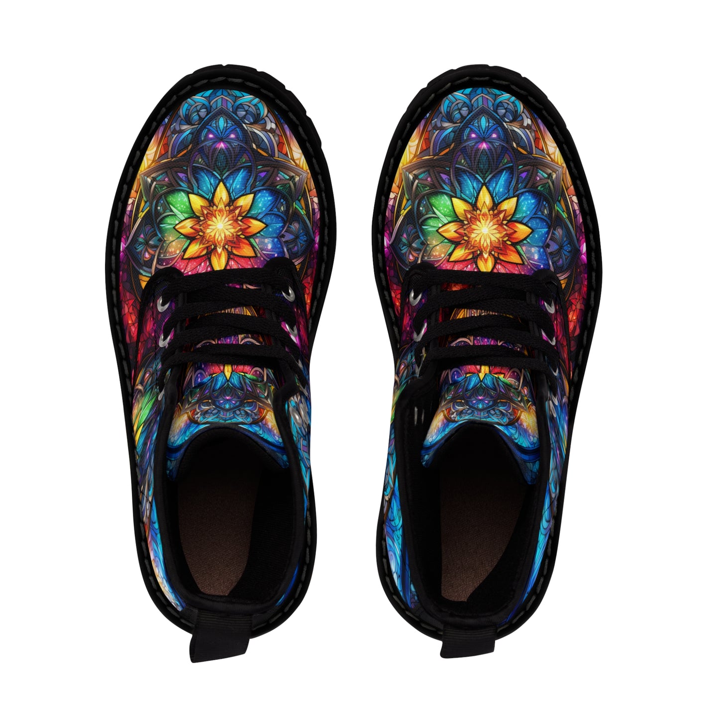 Stained Glass Men's Canvas Boots