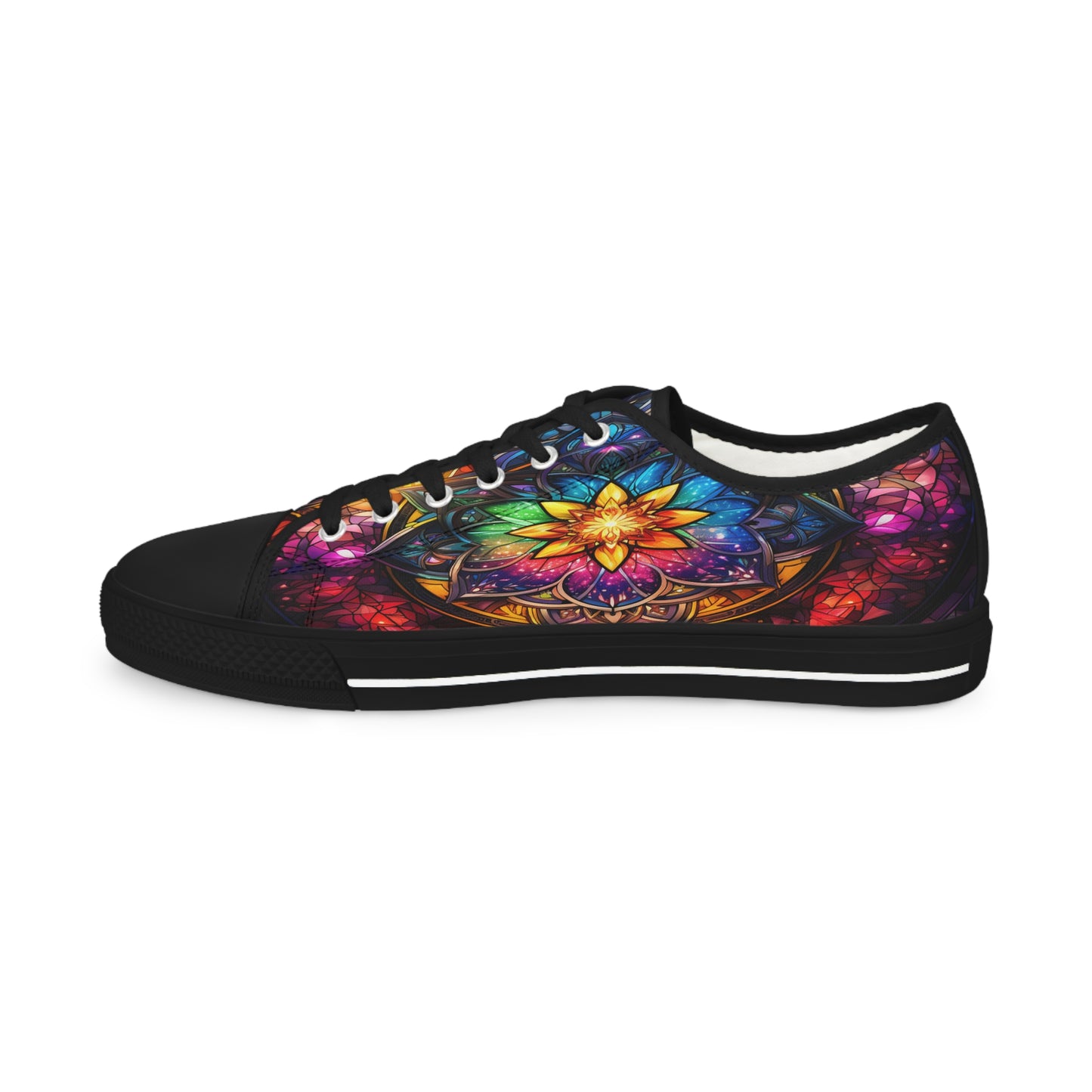 Stained Glass Men's Low Top Sneakers
