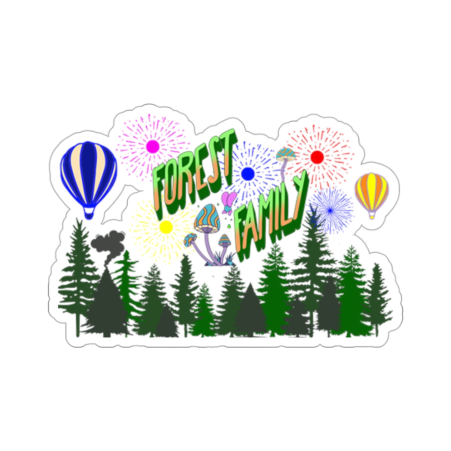 Forest Family Kiss-Cut Stickers