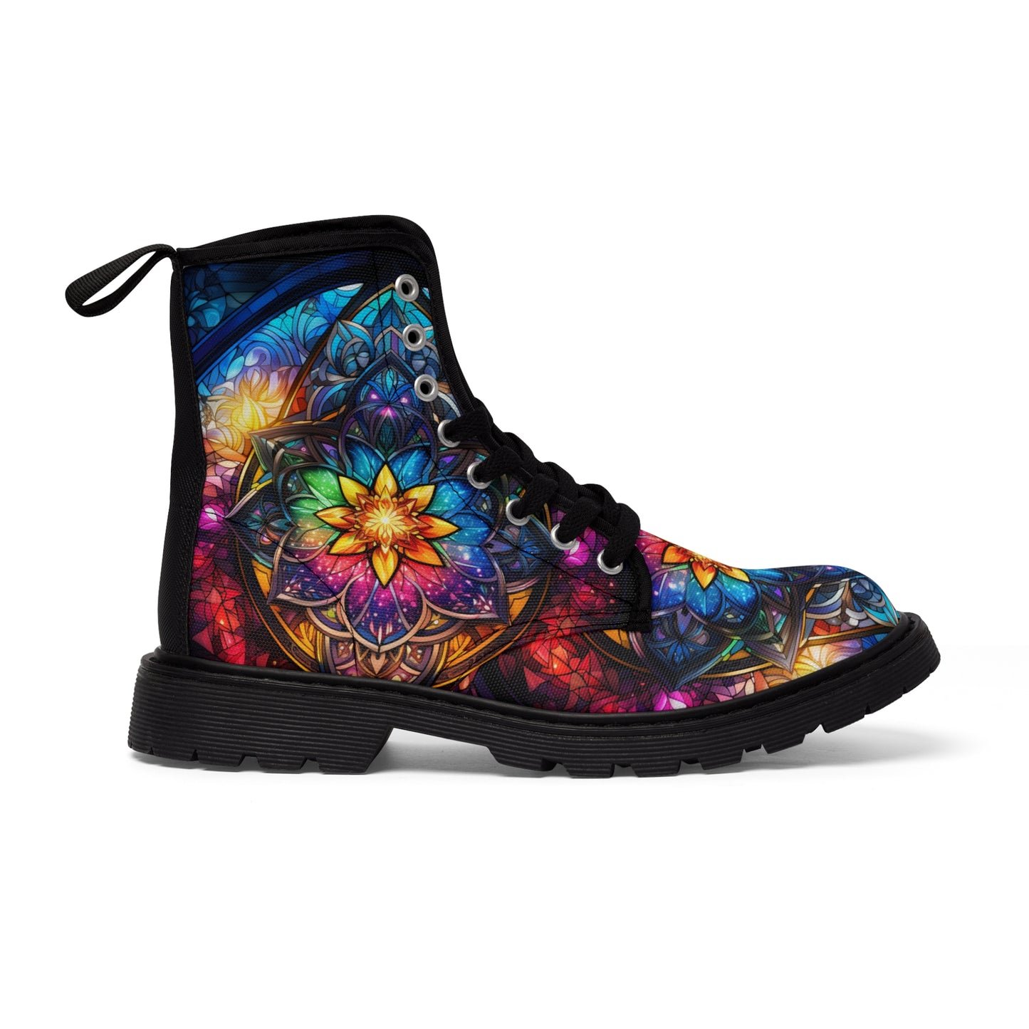 Stained Glass Men's Canvas Boots