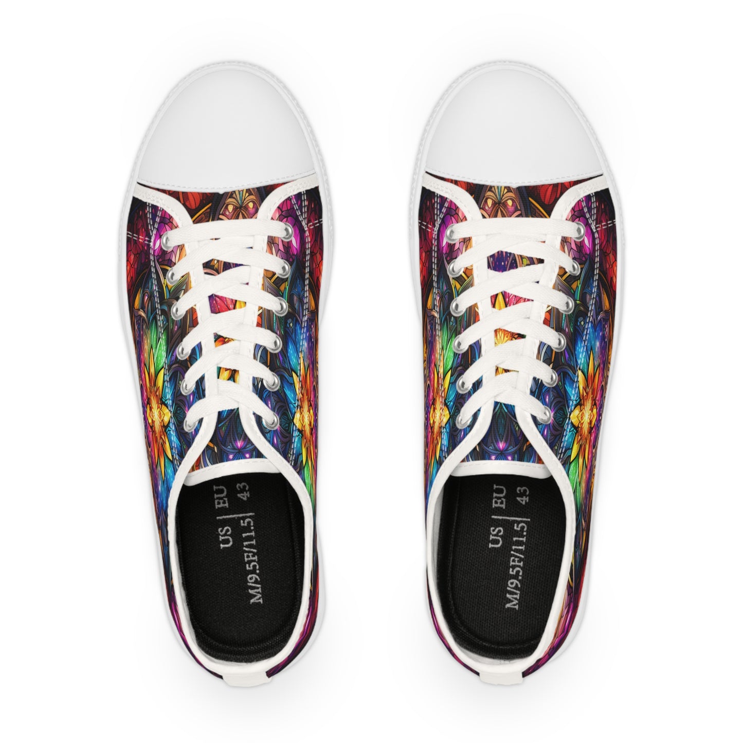 Stained Glass Men's Low Top Sneakers