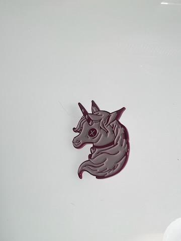 Purple and White Unicorn Pin