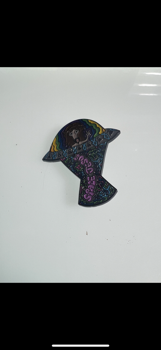 Space Jesus DJ American Dad Roger Pin