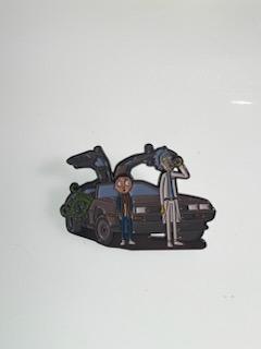 Back to The Future Cartoon Pin