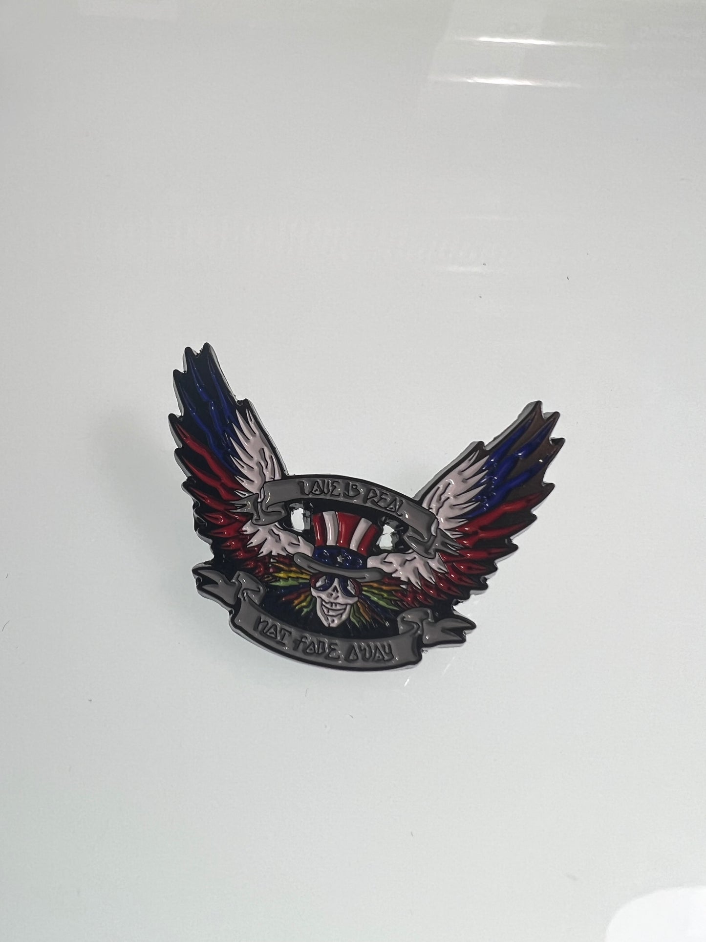 Grateful Dead Skeleton Wing Pin