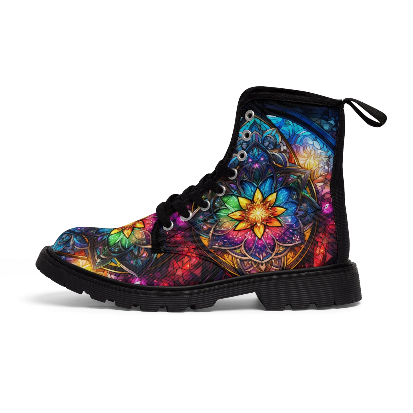 Stained Glass Men's Canvas Boots