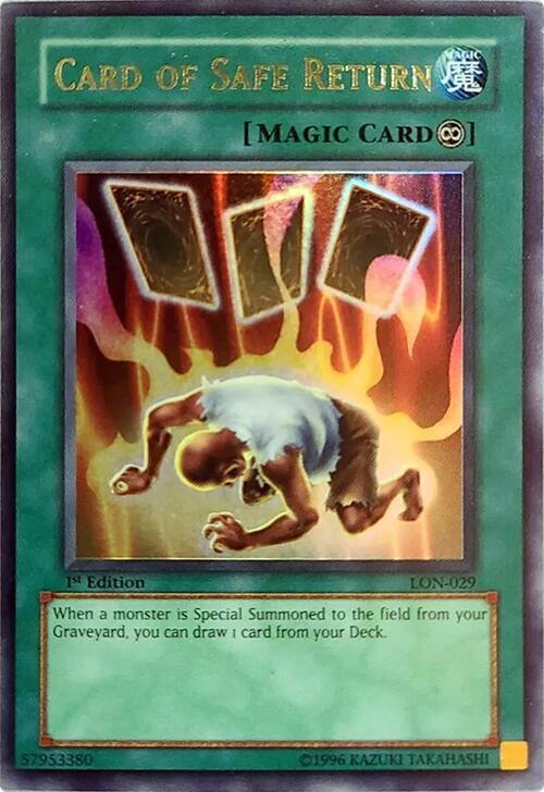 Card of Safe Return - Labyrinth of Nightmare (LON) Near Mint 1st Edition