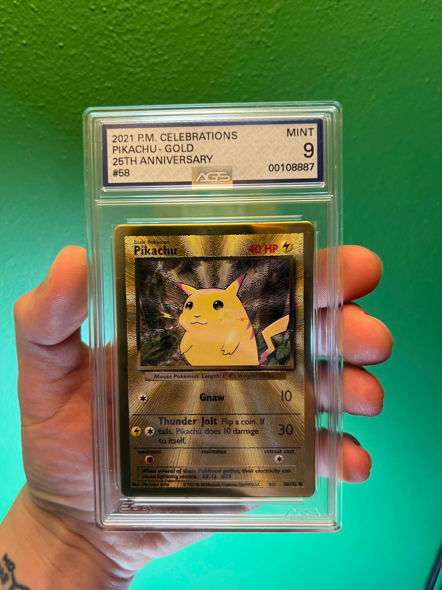 AGS Graded 9 Pikachu - #58