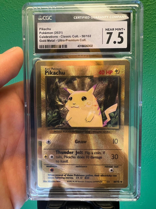 CGC Graded 7.5 Pikachu - 58/102