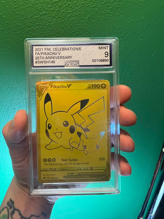 AGS Graded 9 Pikachu V - #SWSH145