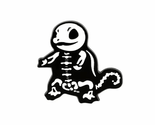 Squirtle Skeleton Cartoon Pin