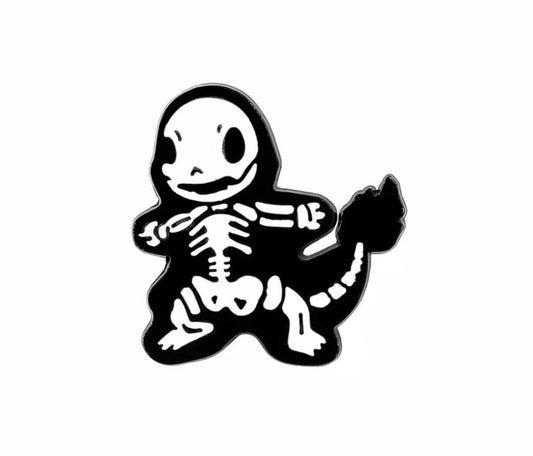 Charmander Skeleton Cartoon Pin