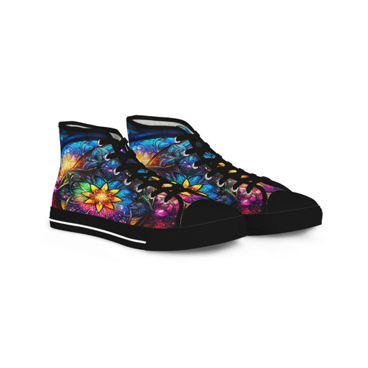 Stained Glass Men's High Top Sneakers