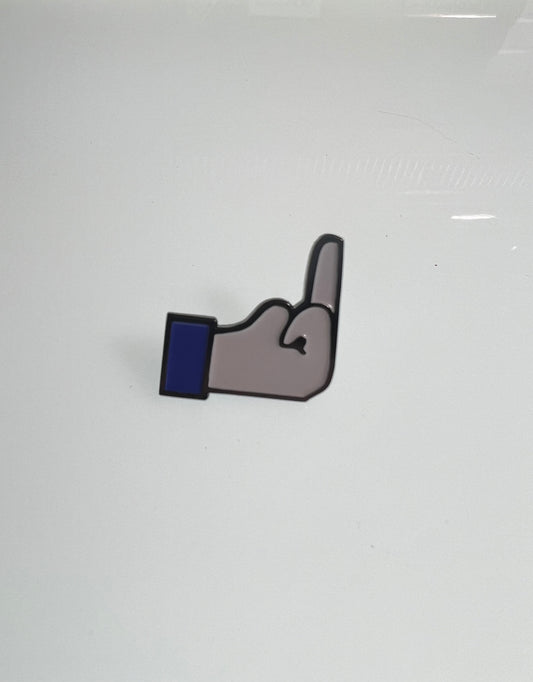 Facebook Middle Finger Pin