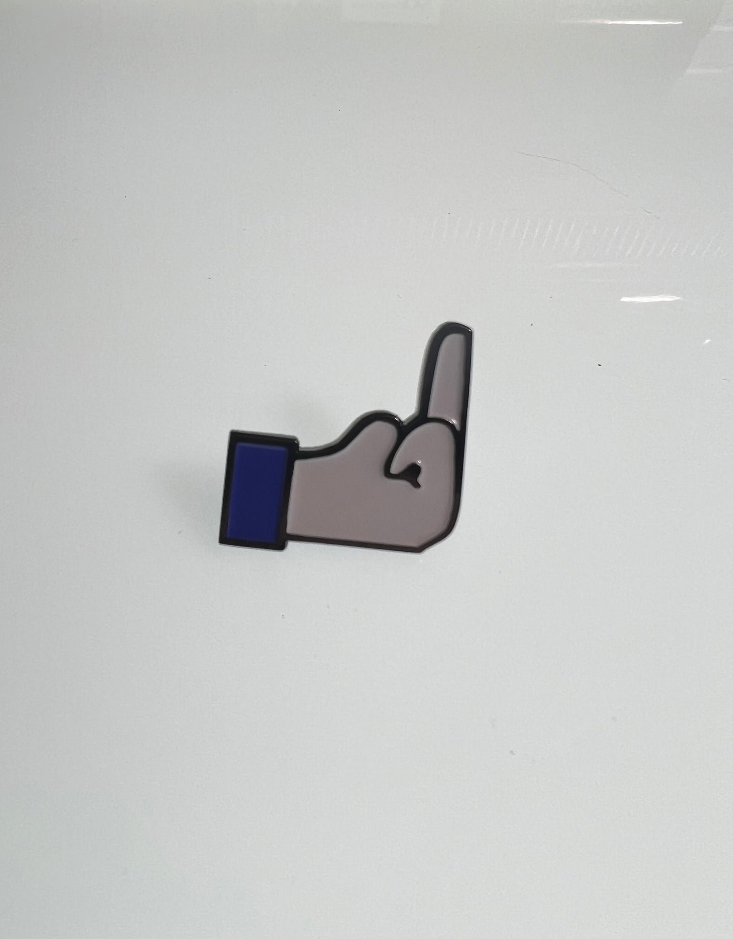 Facebook Middle Finger Pin