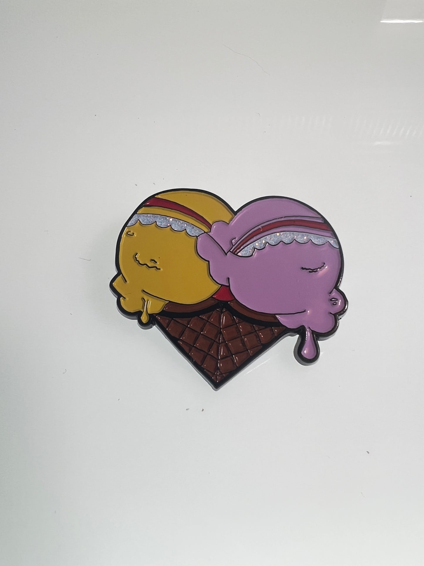 Glitter Ice Cream Cone Pin