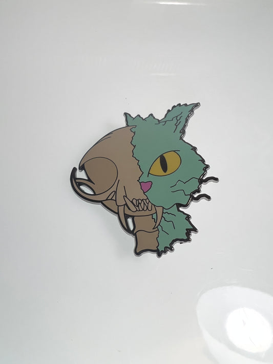 Dead and or Alive Skeleton Cat Pin