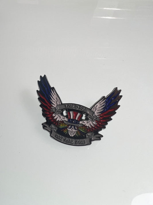 Grateful Dead Skeleton Wing Pin