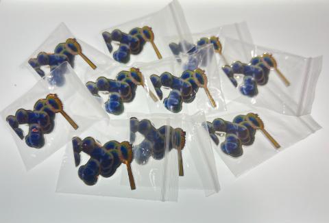 Psychedelic Bubble Blowing Pin Pack (10)
