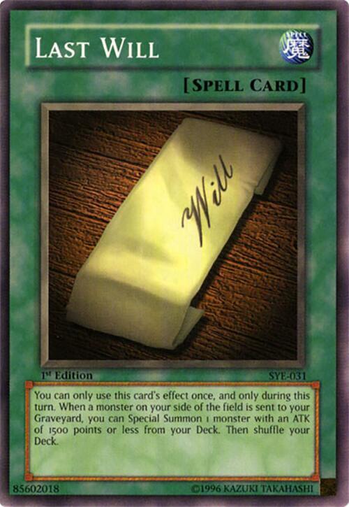 Last Will - Starter Deck: Yugi Evolution (SYE) NM